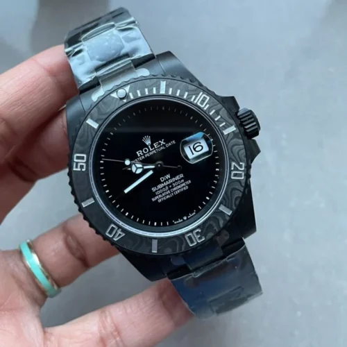 Rolex Submariner DiW 904L DLC Graduated Blue Dial on DLC Strap VSF VS3135 Super Clone